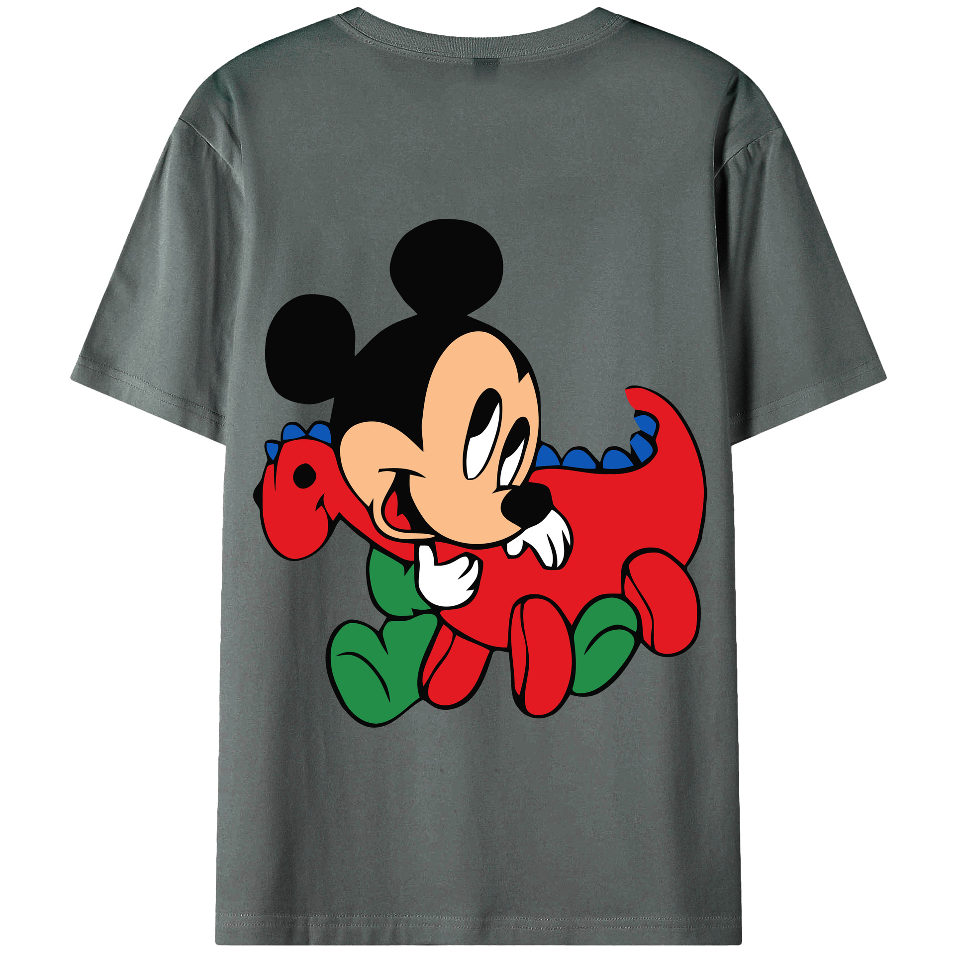 （画像用） ミッキーマウス Mickey Mouse 綿100％半袖Tシャツ（背面プリント）